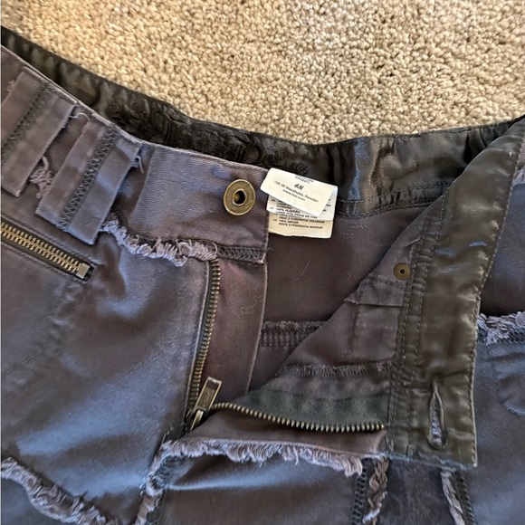 H&M Dark Navy Panelled A-Line Skirt - Picture 2 of 9